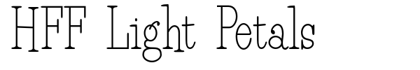 HFF Light Petals font preview